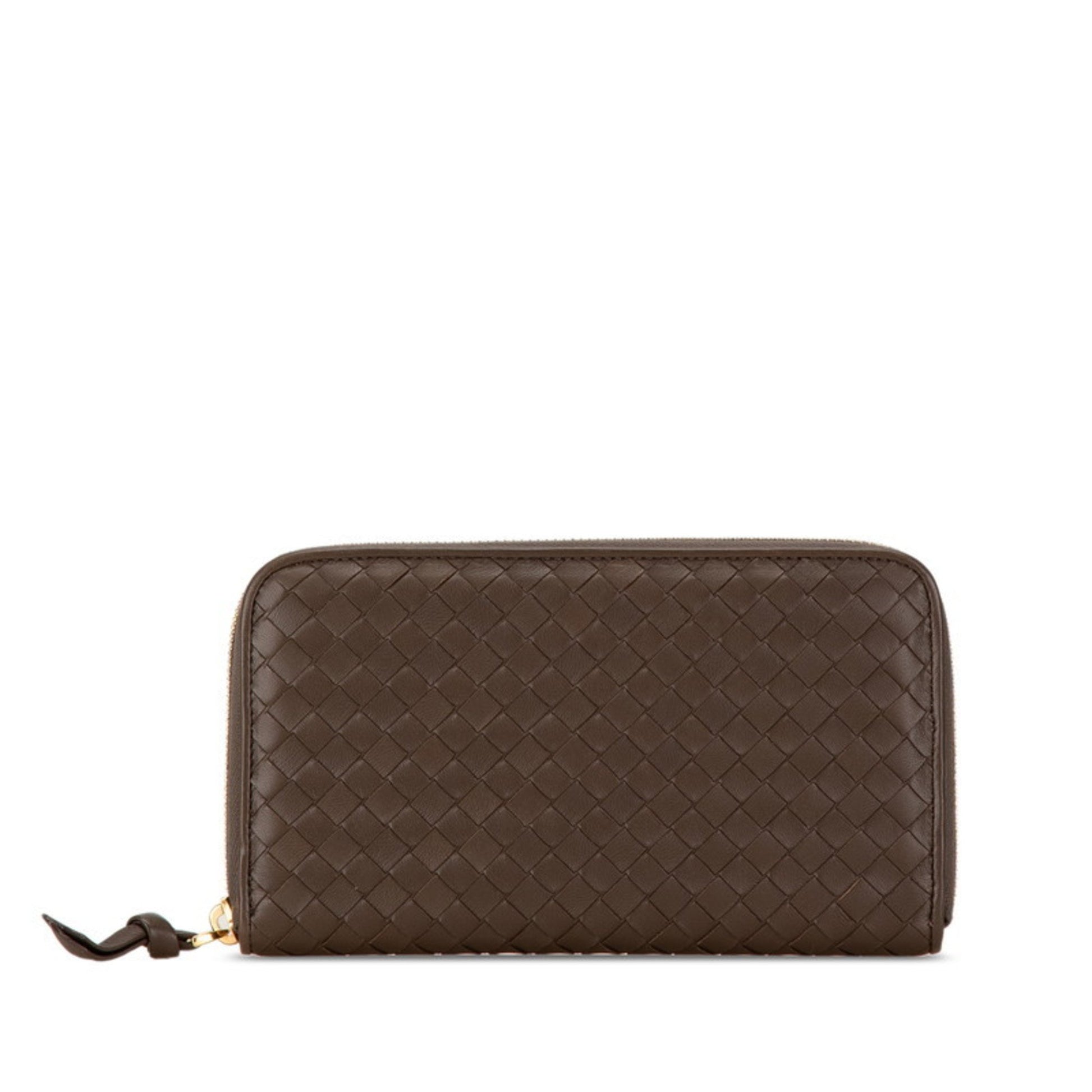 Bottega Veneta Intrecciato, Brown, Leather, wallet