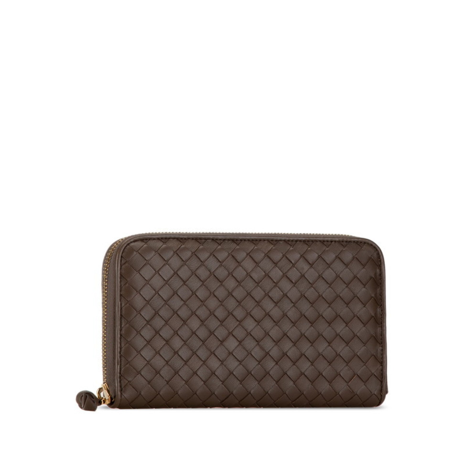 Bottega Veneta Intrecciato, Brown, Leather, wallet