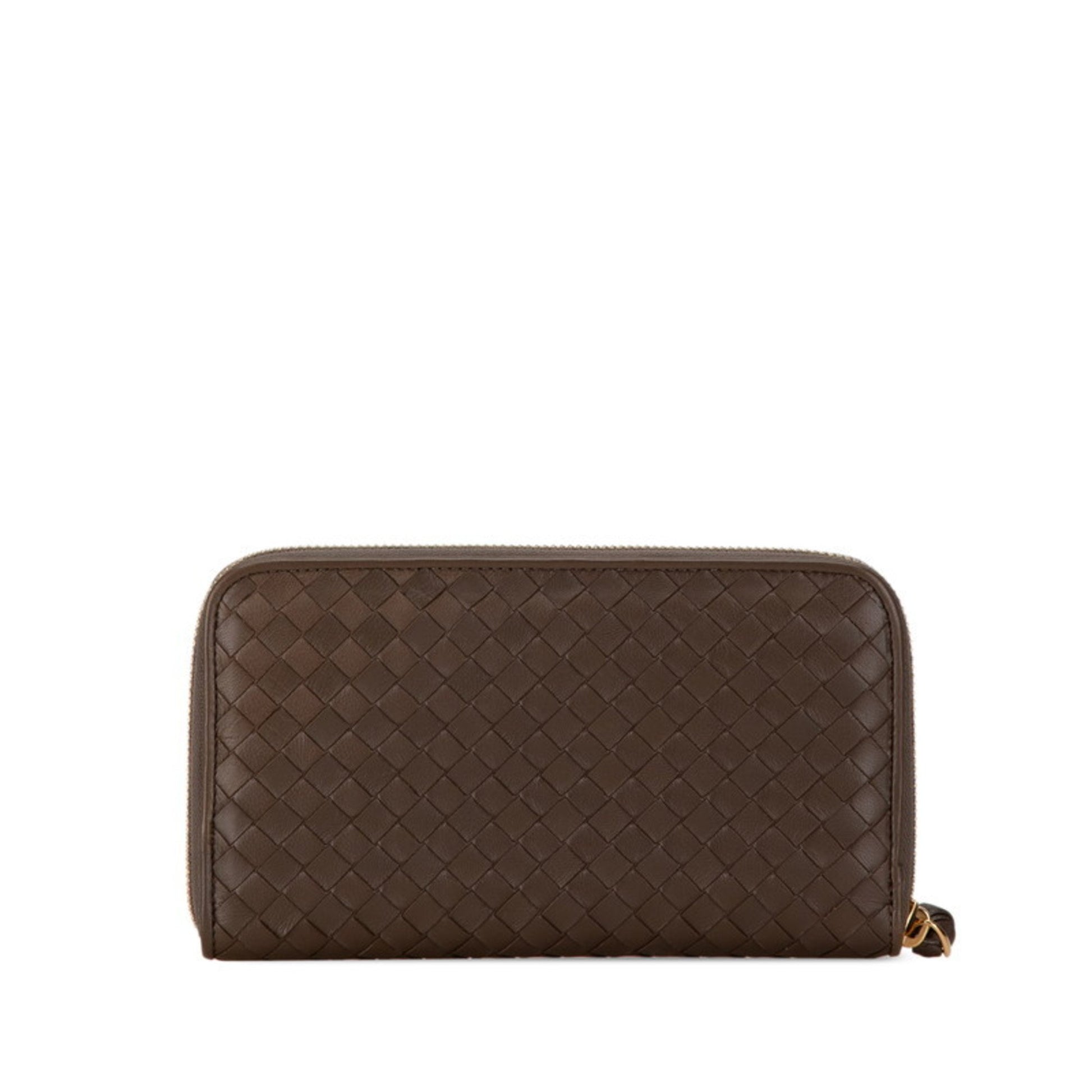 Bottega Veneta Intrecciato, Brown, Leather, wallet