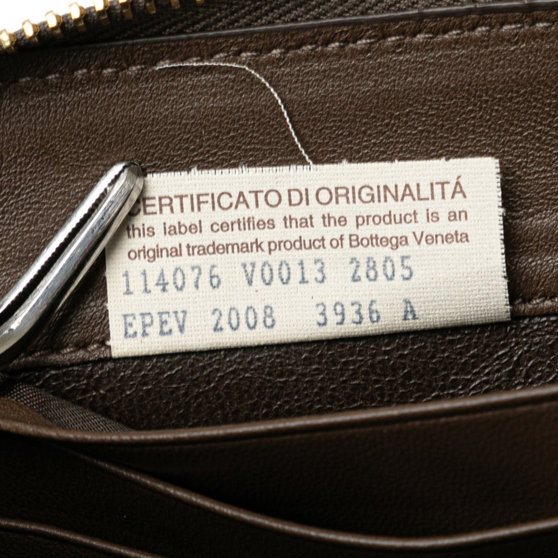 Bottega Veneta Intrecciato, Brown, Leather, wallet