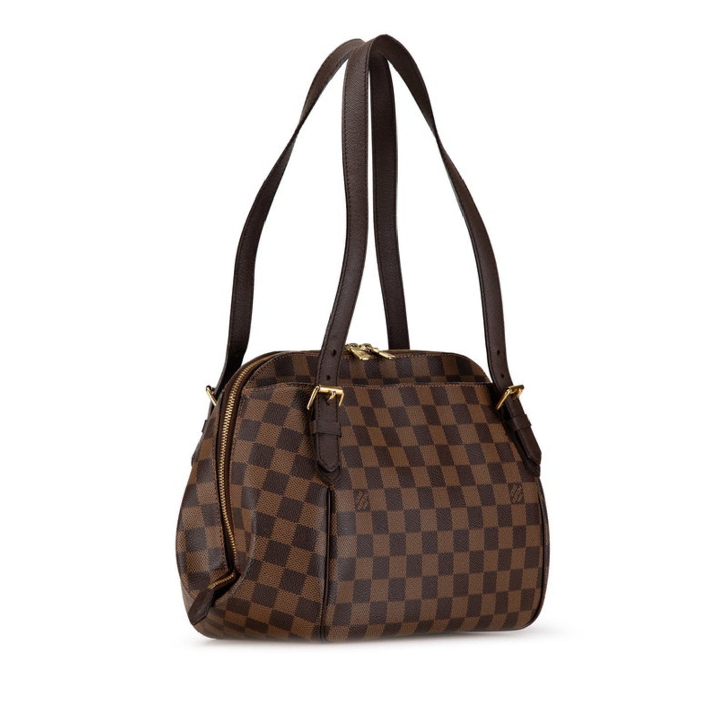 Louis Vuitton Belem PM, Brown, Canvas, shoulder