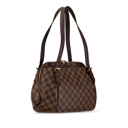 Louis Vuitton Belem PM, Brown, Canvas, shoulder