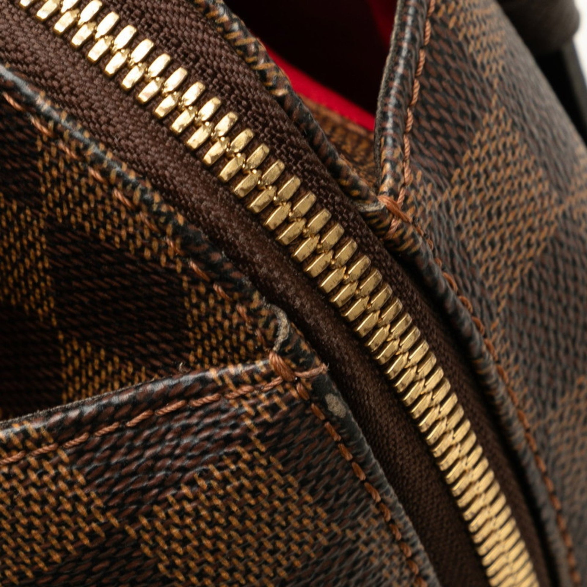 Louis Vuitton Belem PM, Brown, Canvas, shoulder