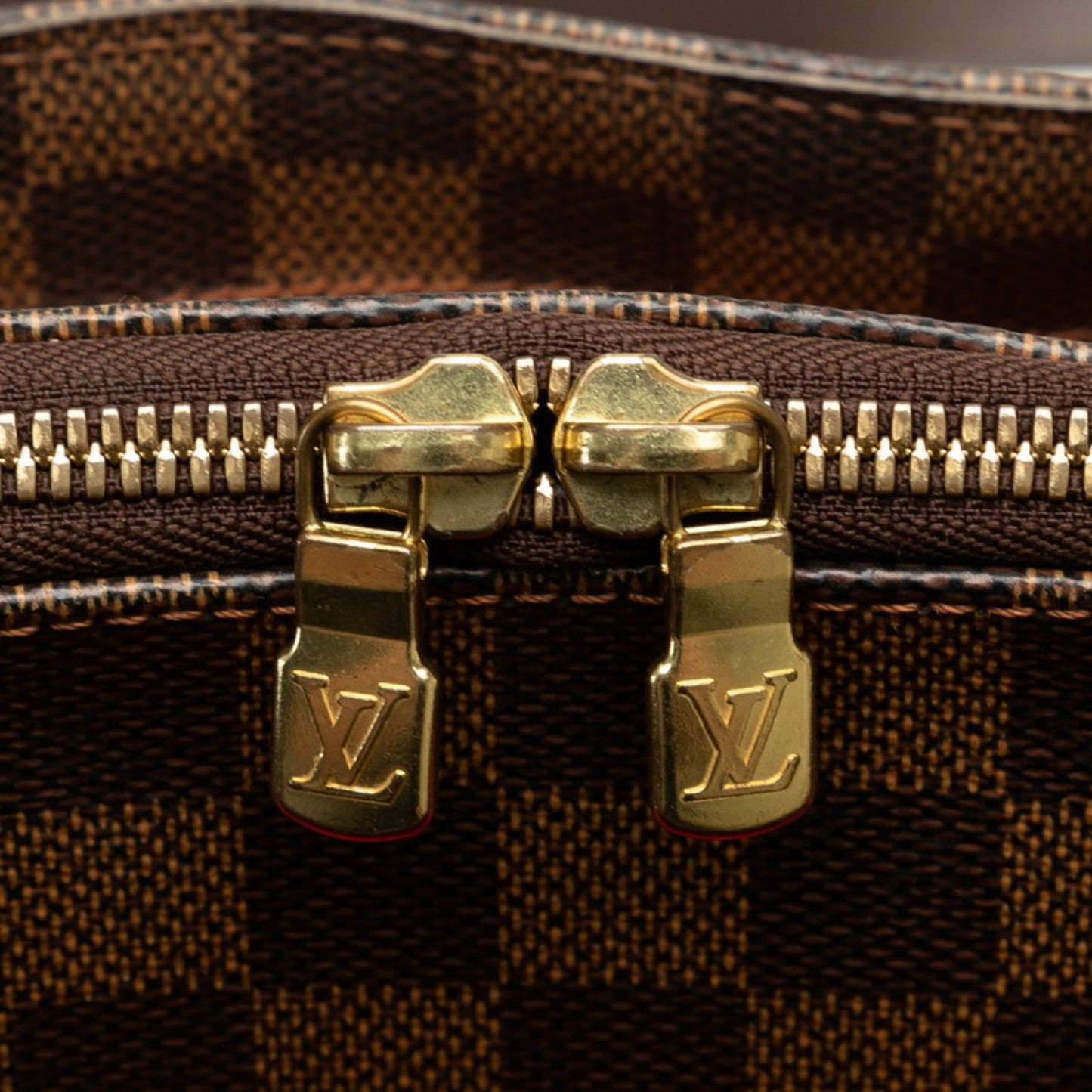 Louis Vuitton Belem PM, Brown, Canvas, shoulder