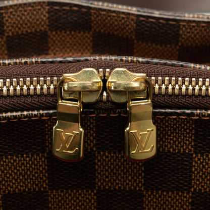 Louis Vuitton Belem PM, Brown, Canvas, shoulder