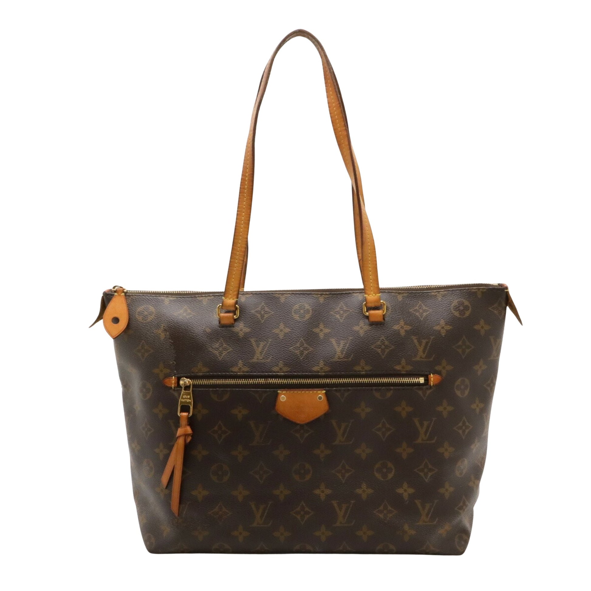 Louis Vuitton Léna, Brown, Canvas, shoulder