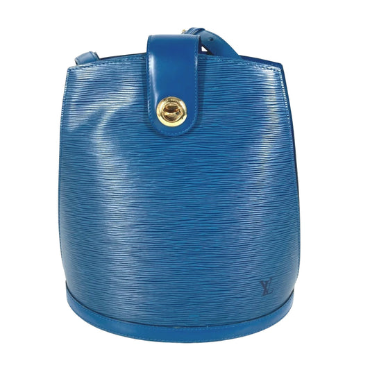 Louis Vuitton Cluny, Blue, Leather, shoulder