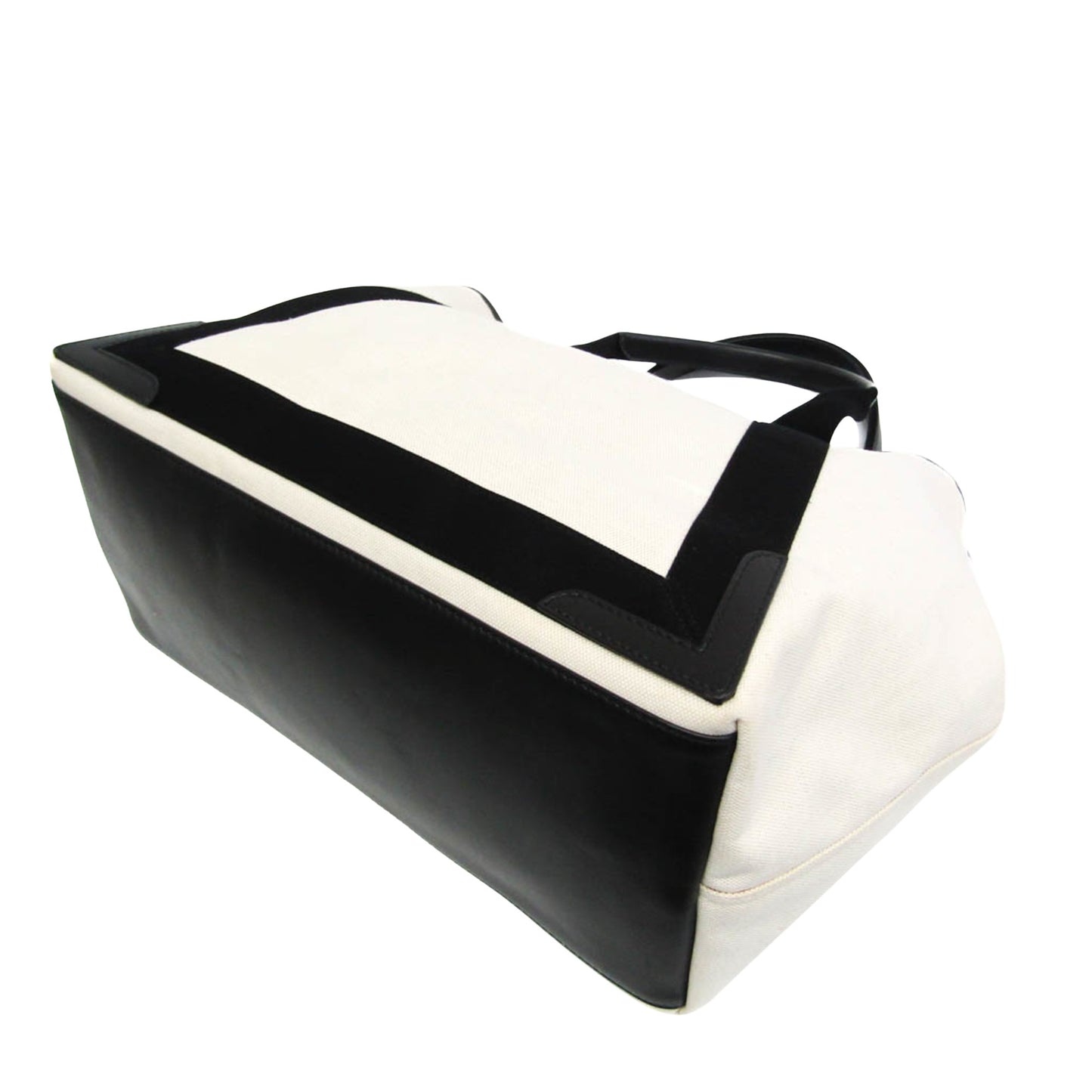Balenciaga Navy Cabas, White, Canvas, tote