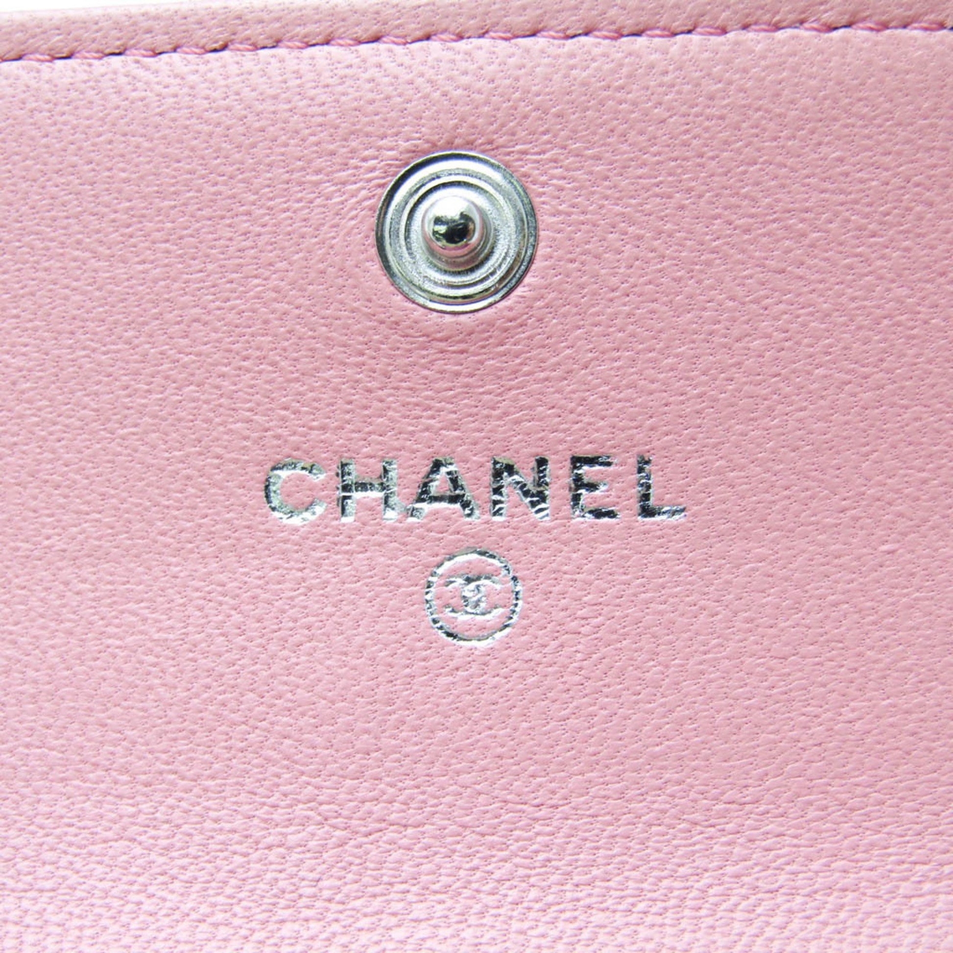 Chanel Camellia, Pink, Leather, wallet