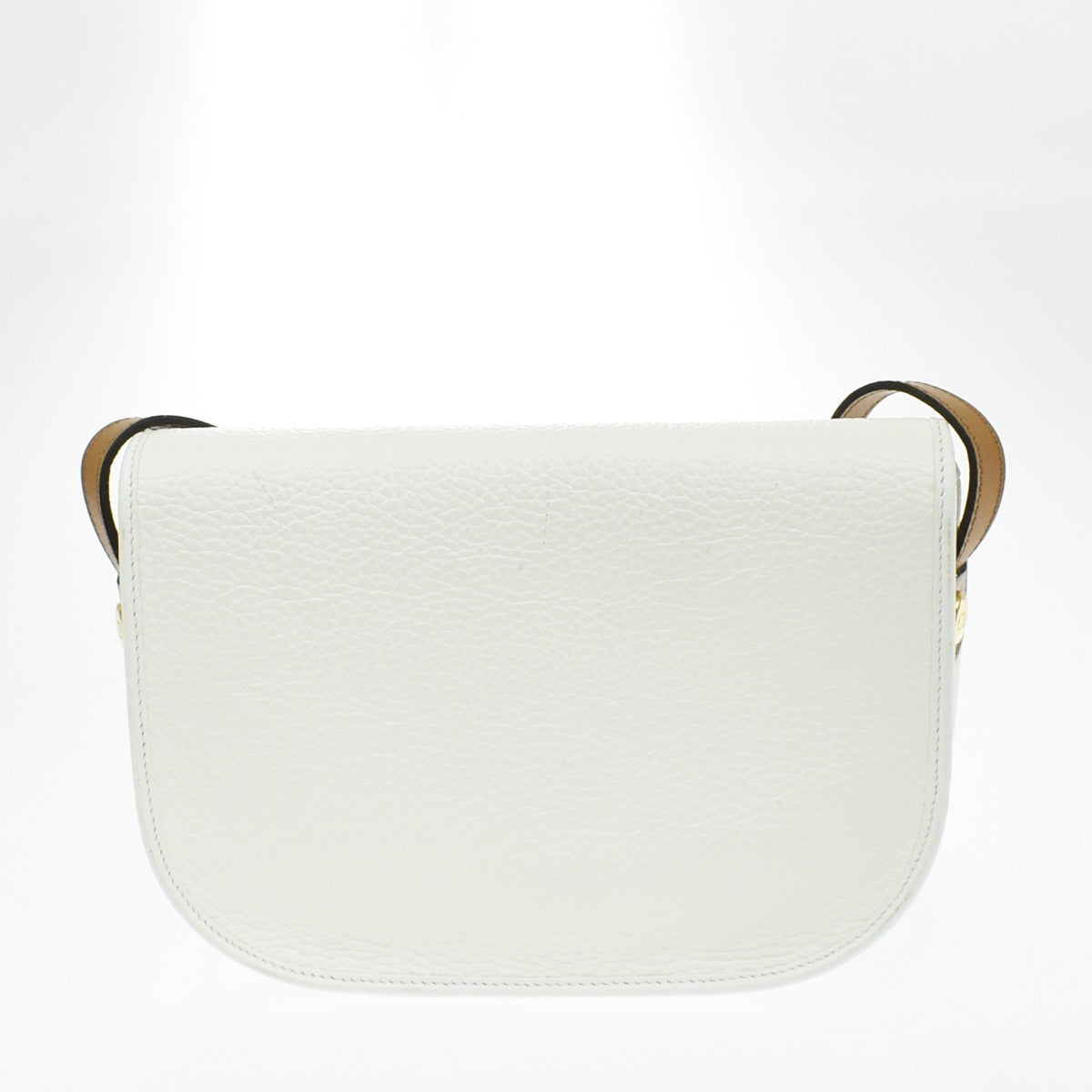 Christian Dior Vintage CD Flap Leather, White, Leather, Shoulder Bag
