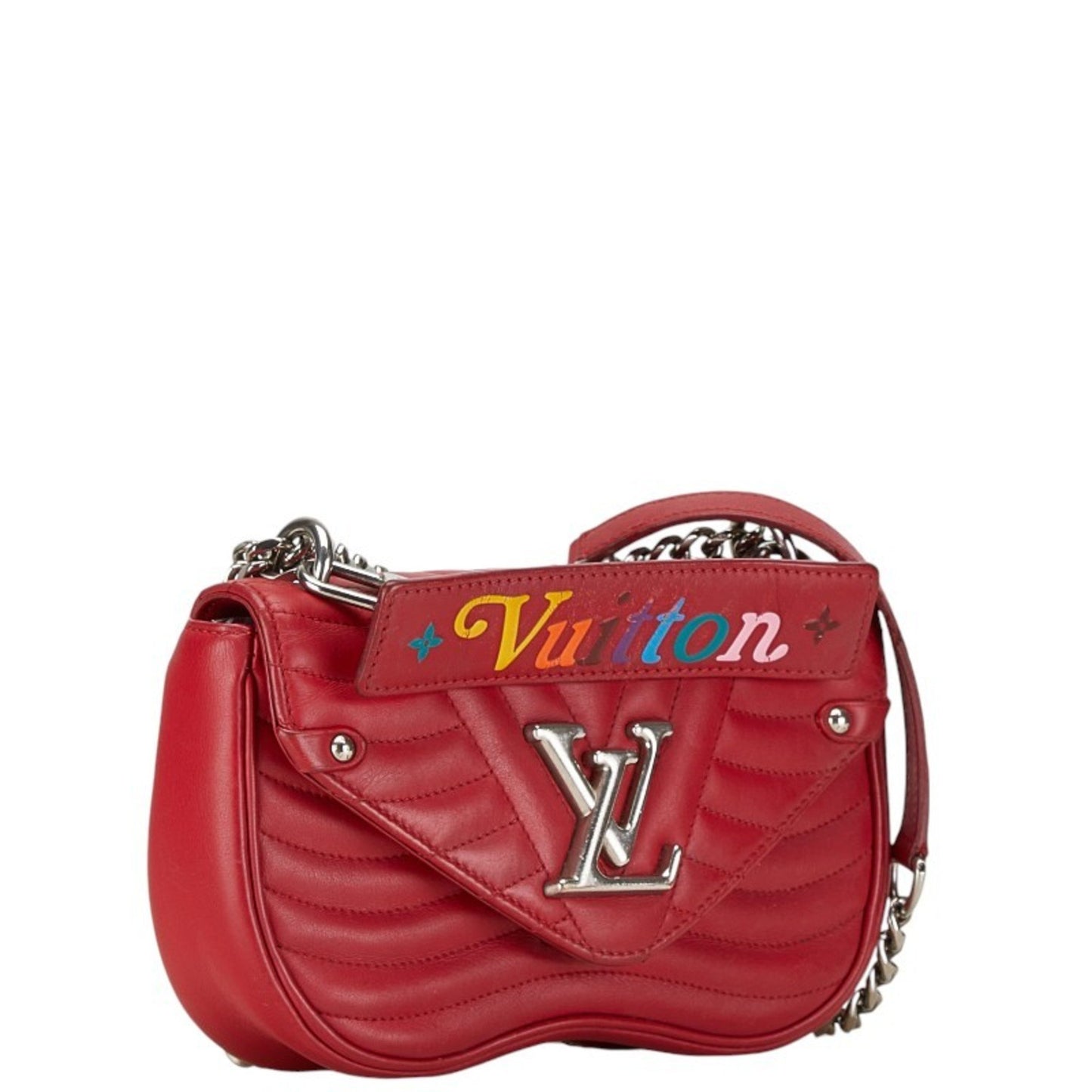 Louis Vuitton New Wave, Red, Leather, shoulder