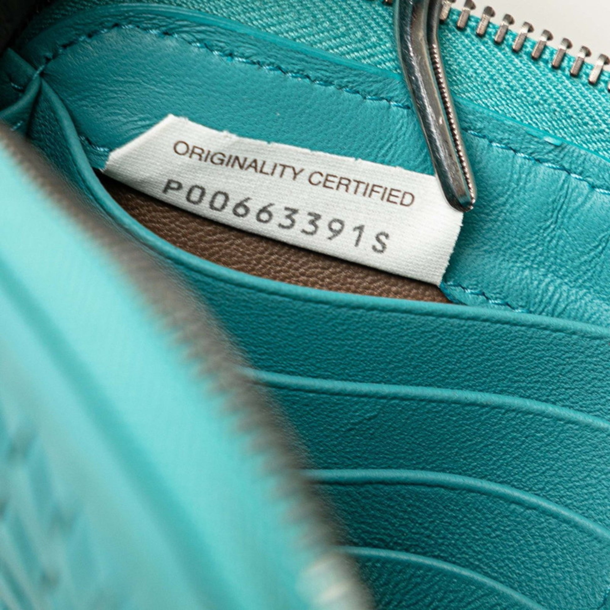 Bottega Veneta Intrecciato, Turquoise, Leather, wallet