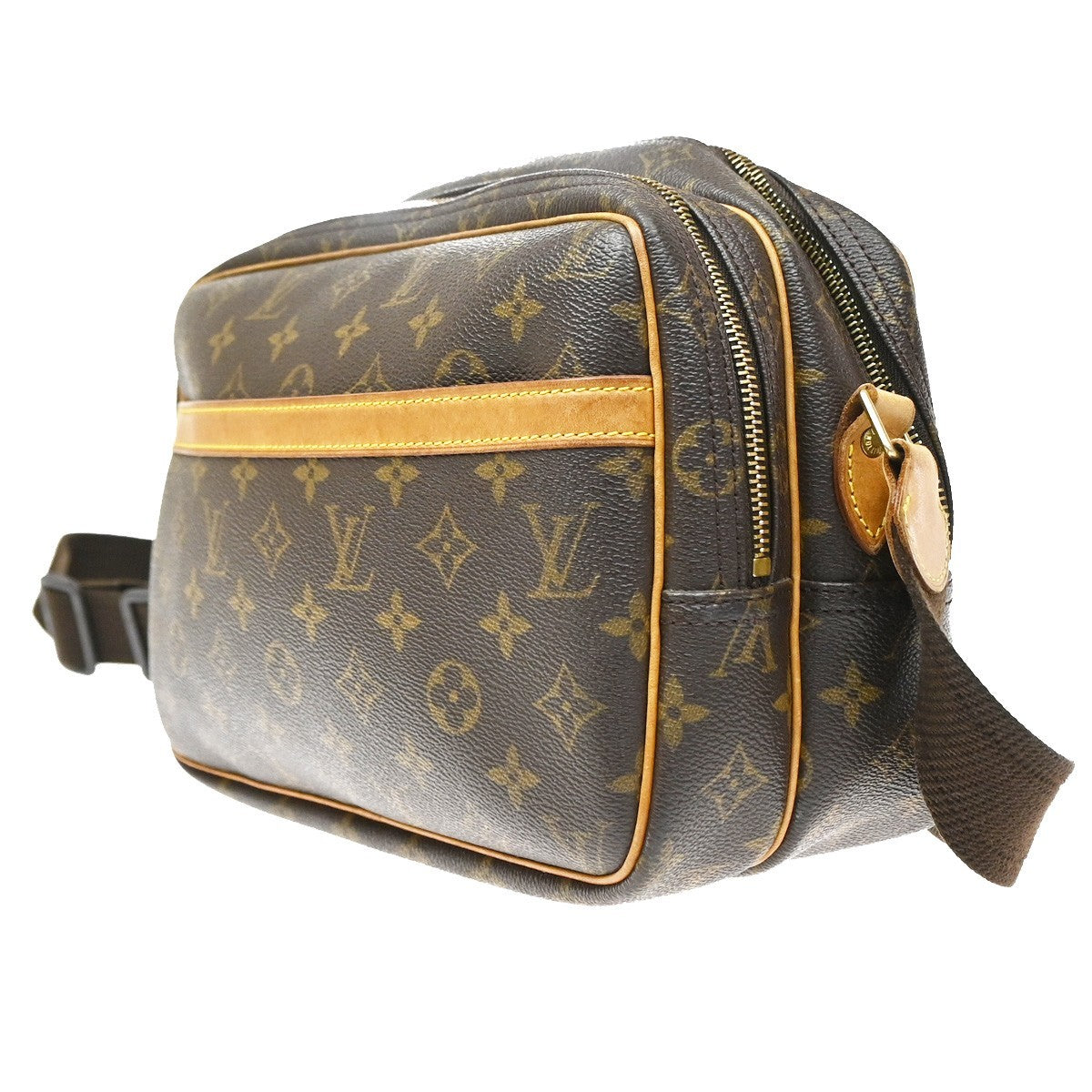Louis Vuitton Reporter Monogram Canvas, Brown, Canvas, Handbag