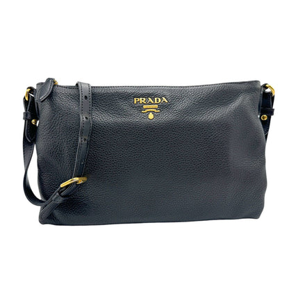 Prada Saffiano, Black, Leather, shoulder