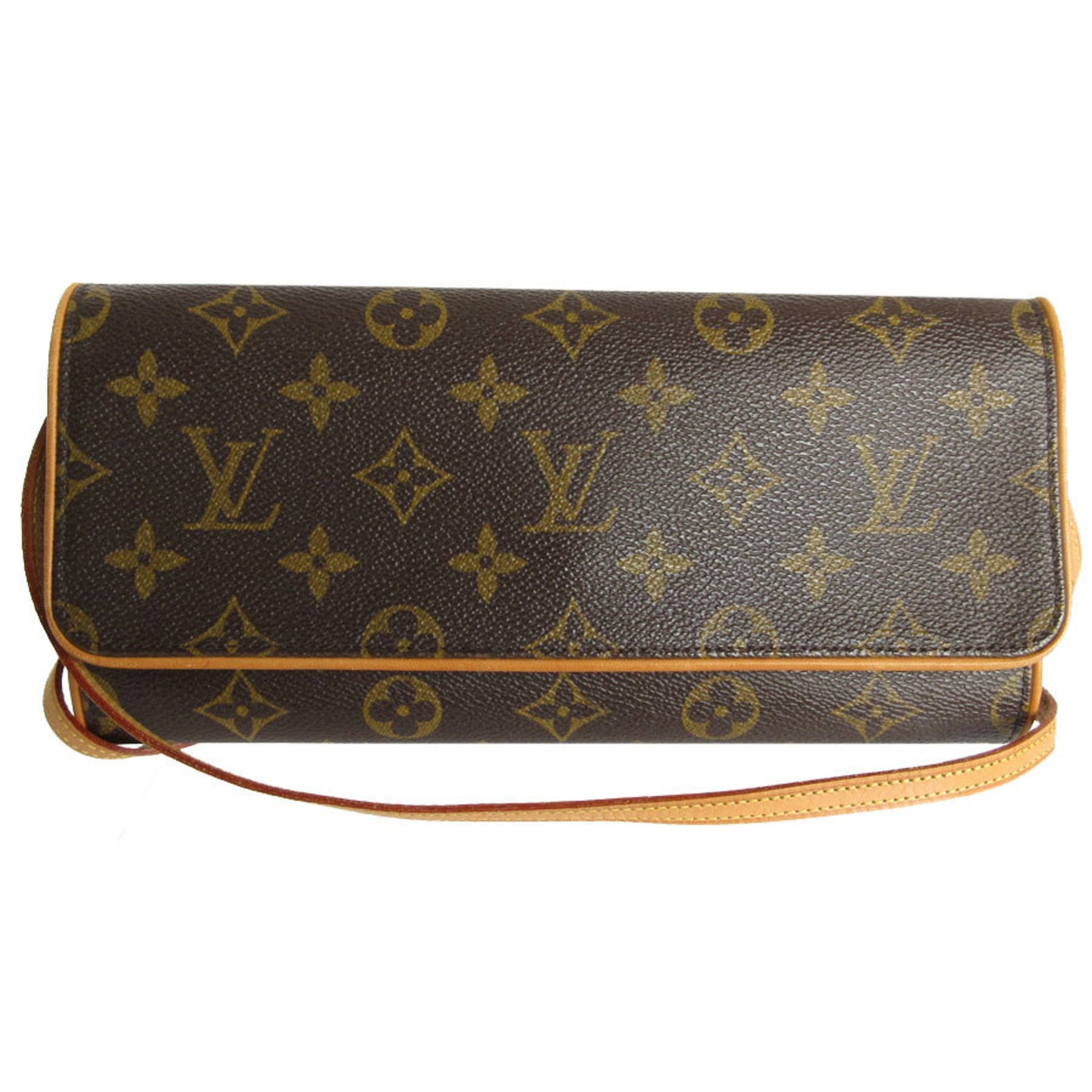 Louis Vuitton Twin, Brown, Canvas, shoulder