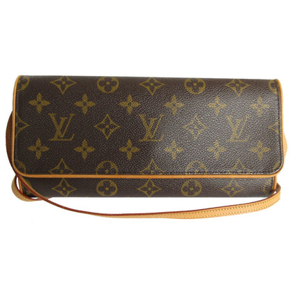 Louis Vuitton Twin, Brown, Canvas, shoulder