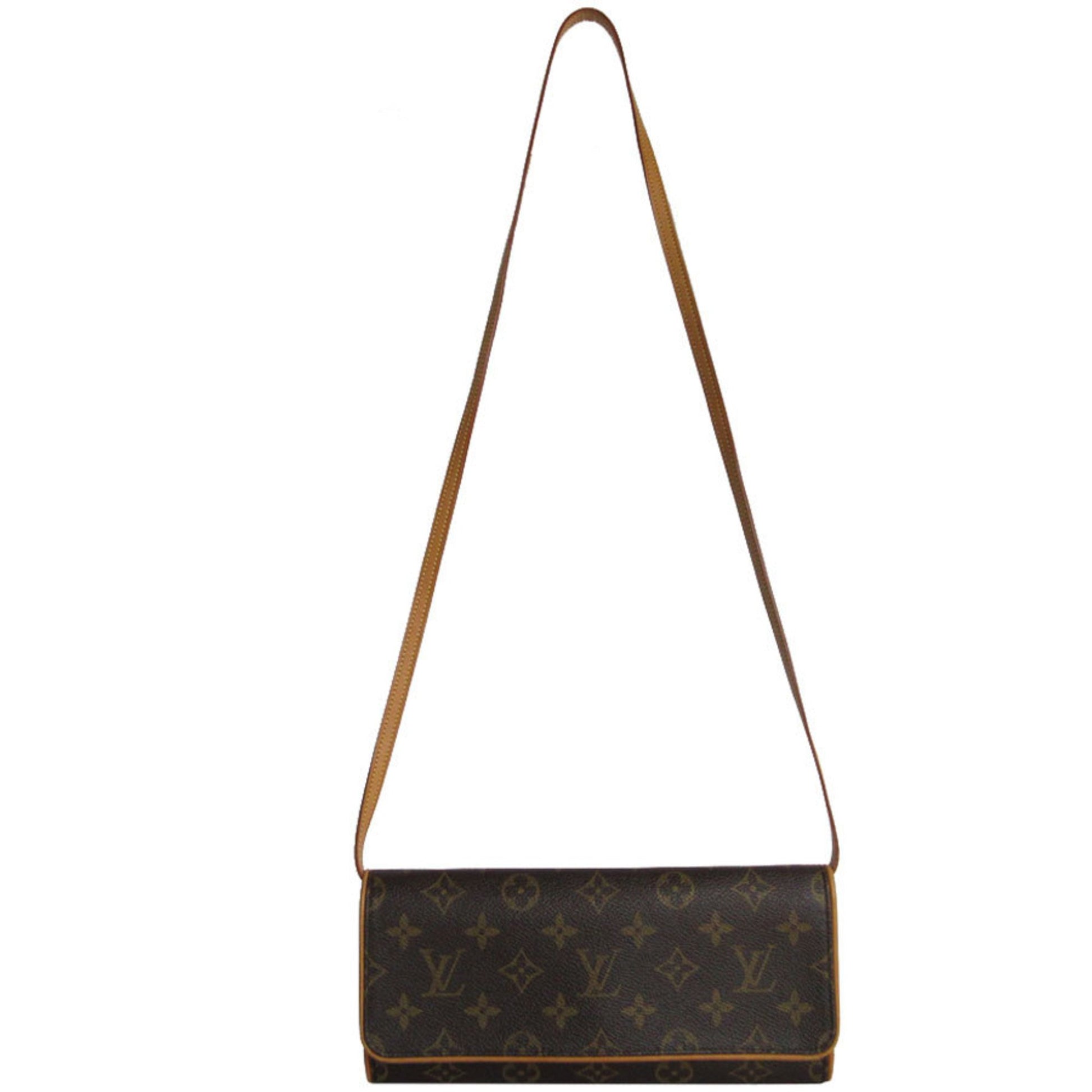 Louis Vuitton Twin, Brown, Canvas, shoulder