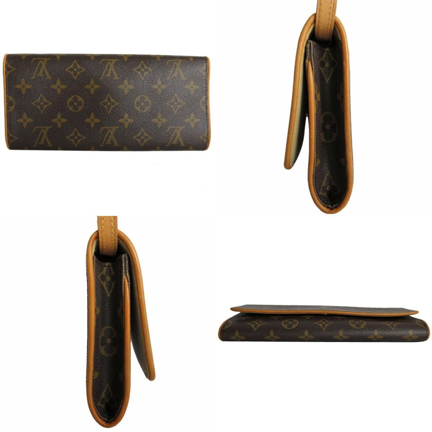 Louis Vuitton Twin, Brown, Canvas, shoulder