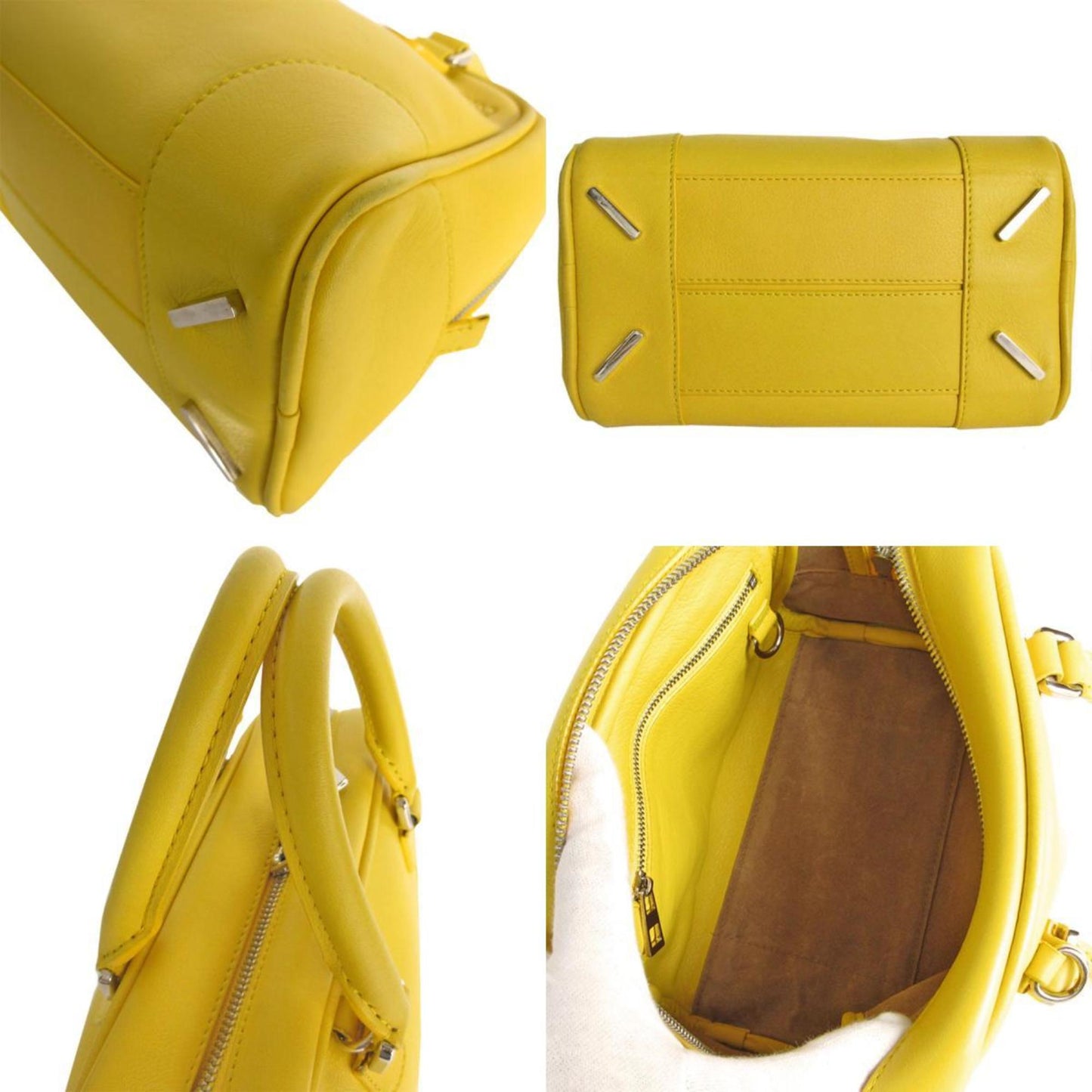 Loewe Amazona 75, Yellow, Leather, handbag