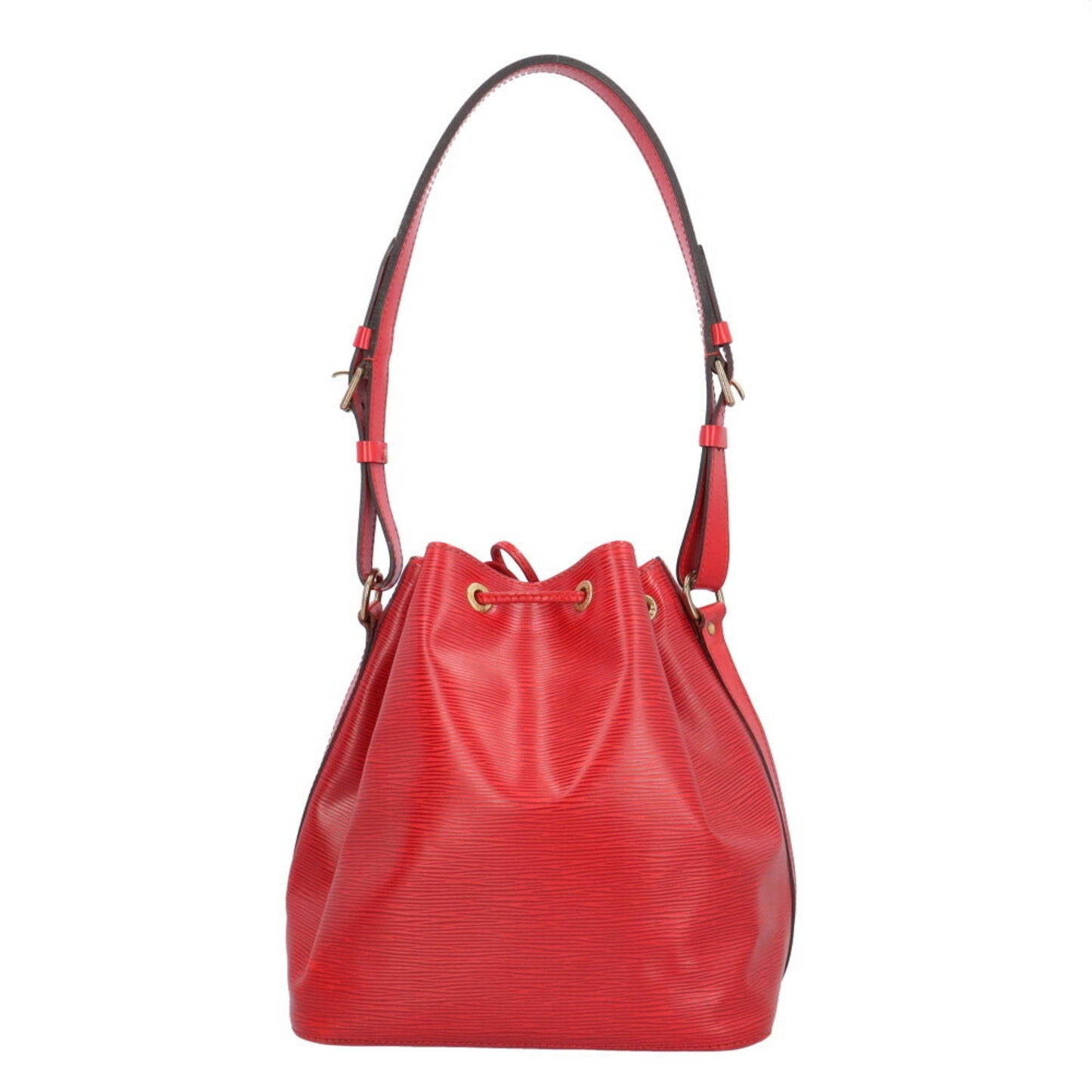 Louis Vuitton Noé, Red, Leather, shoulder