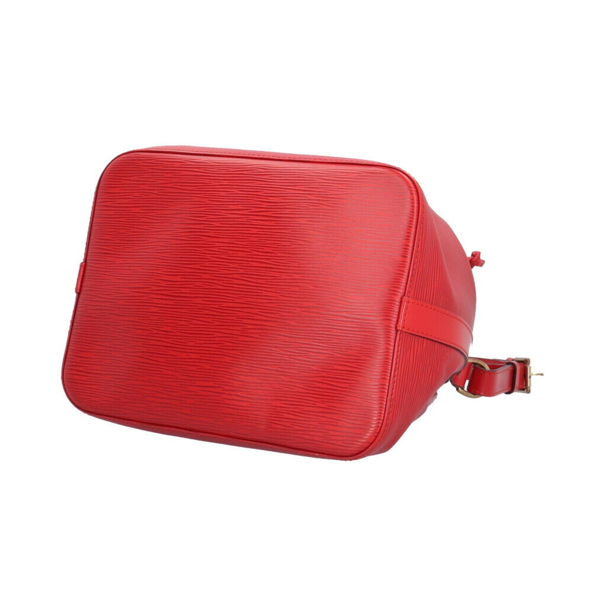 Louis Vuitton Noé, Red, Leather, shoulder