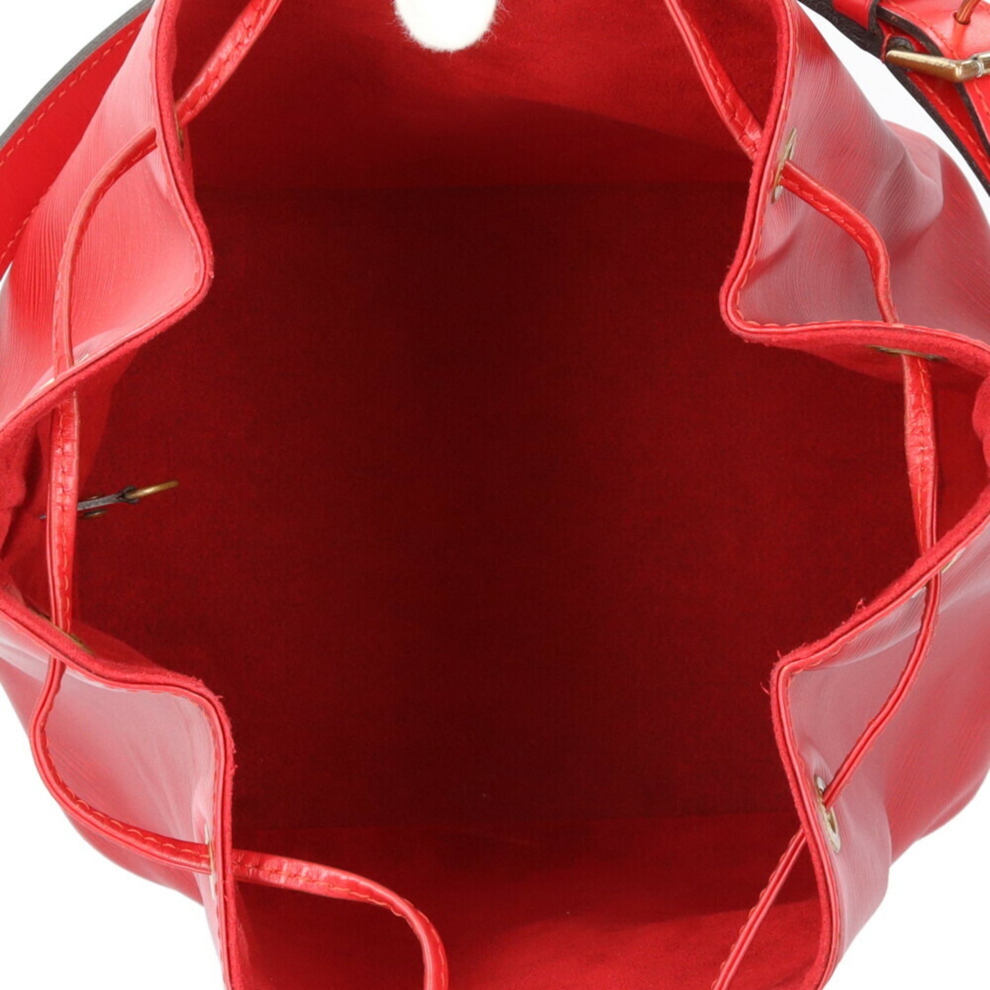 Louis Vuitton Noé, Red, Leather, shoulder