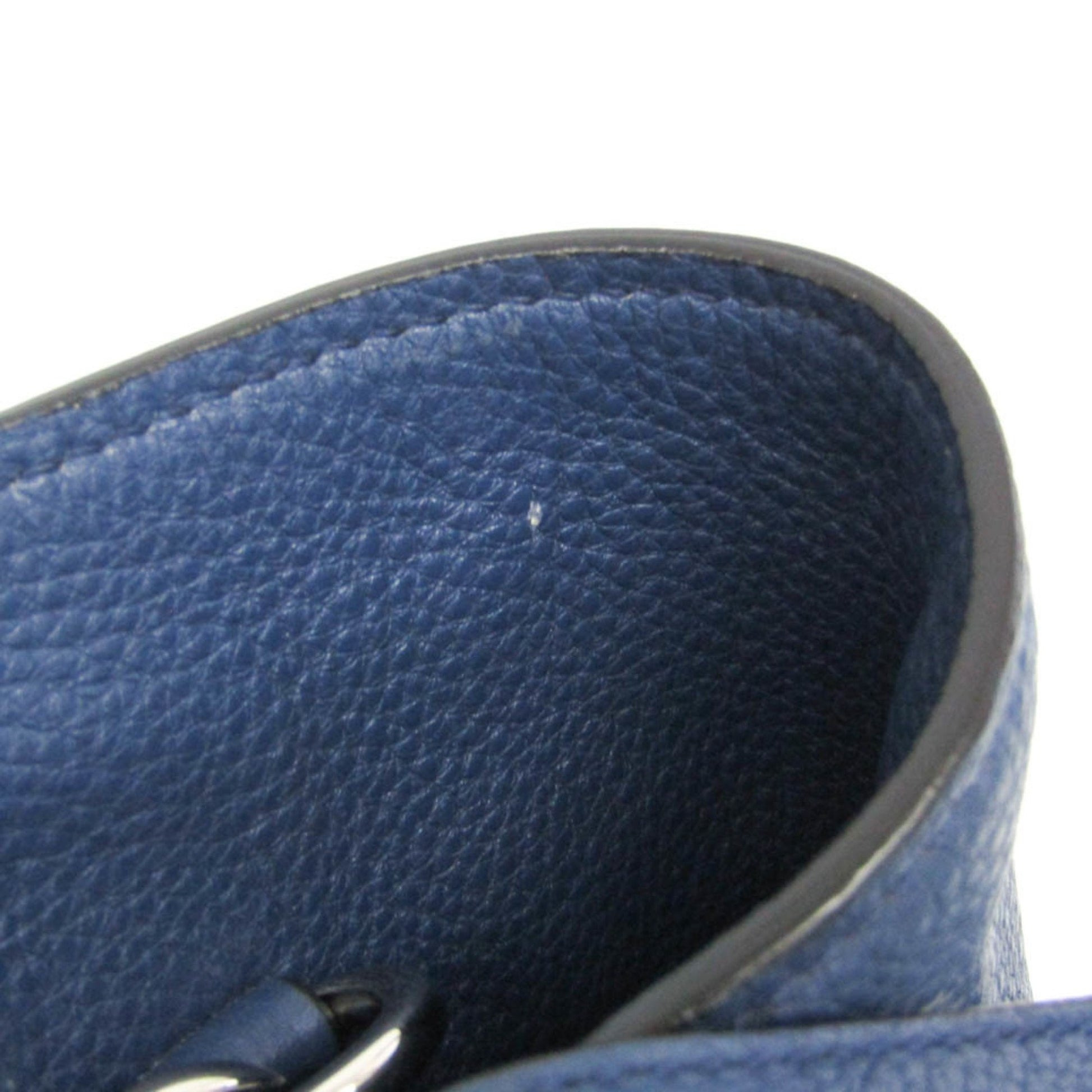 Prada Vitello phenix, Blue, Leather, tote