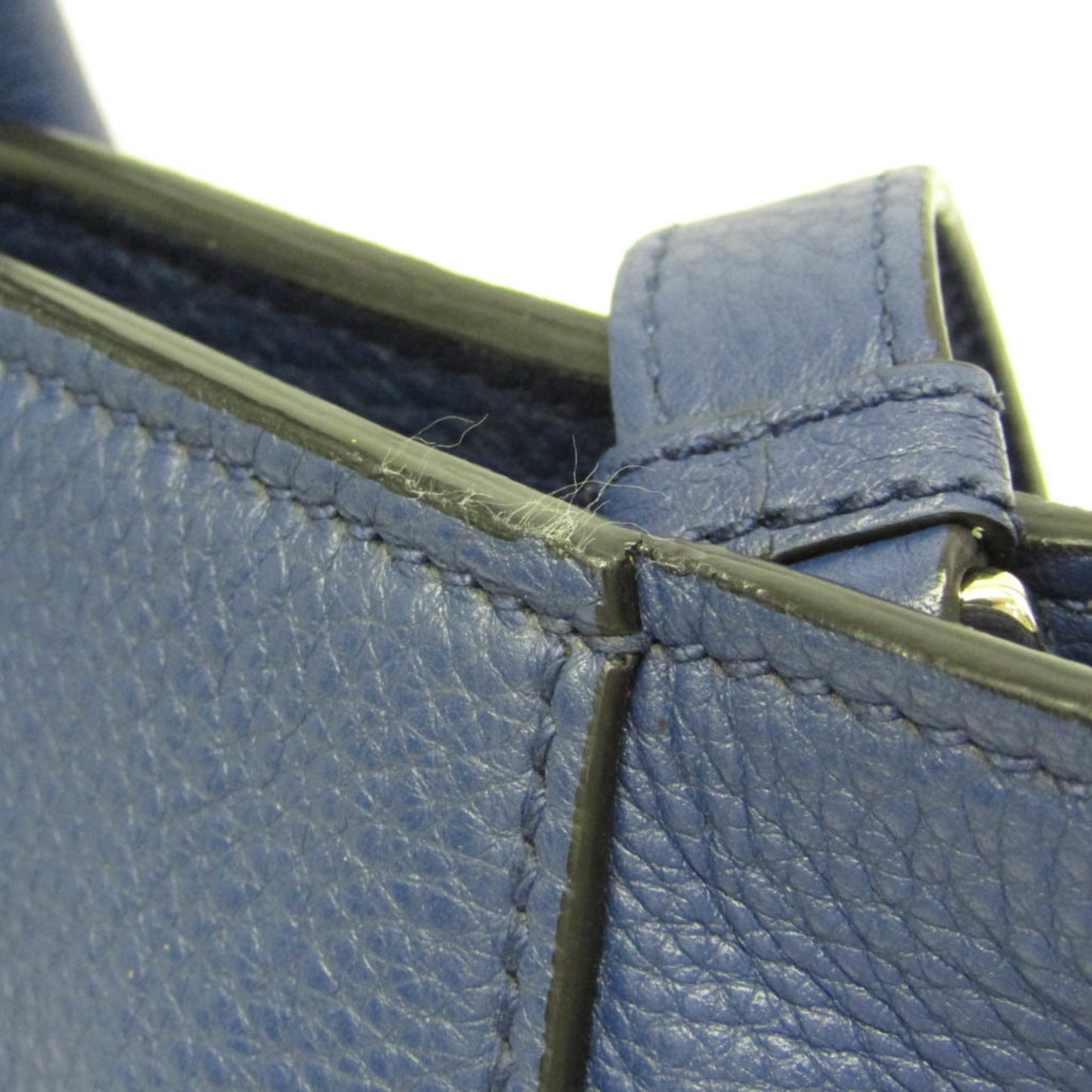 Prada Vitello phenix, Blue, Leather, tote