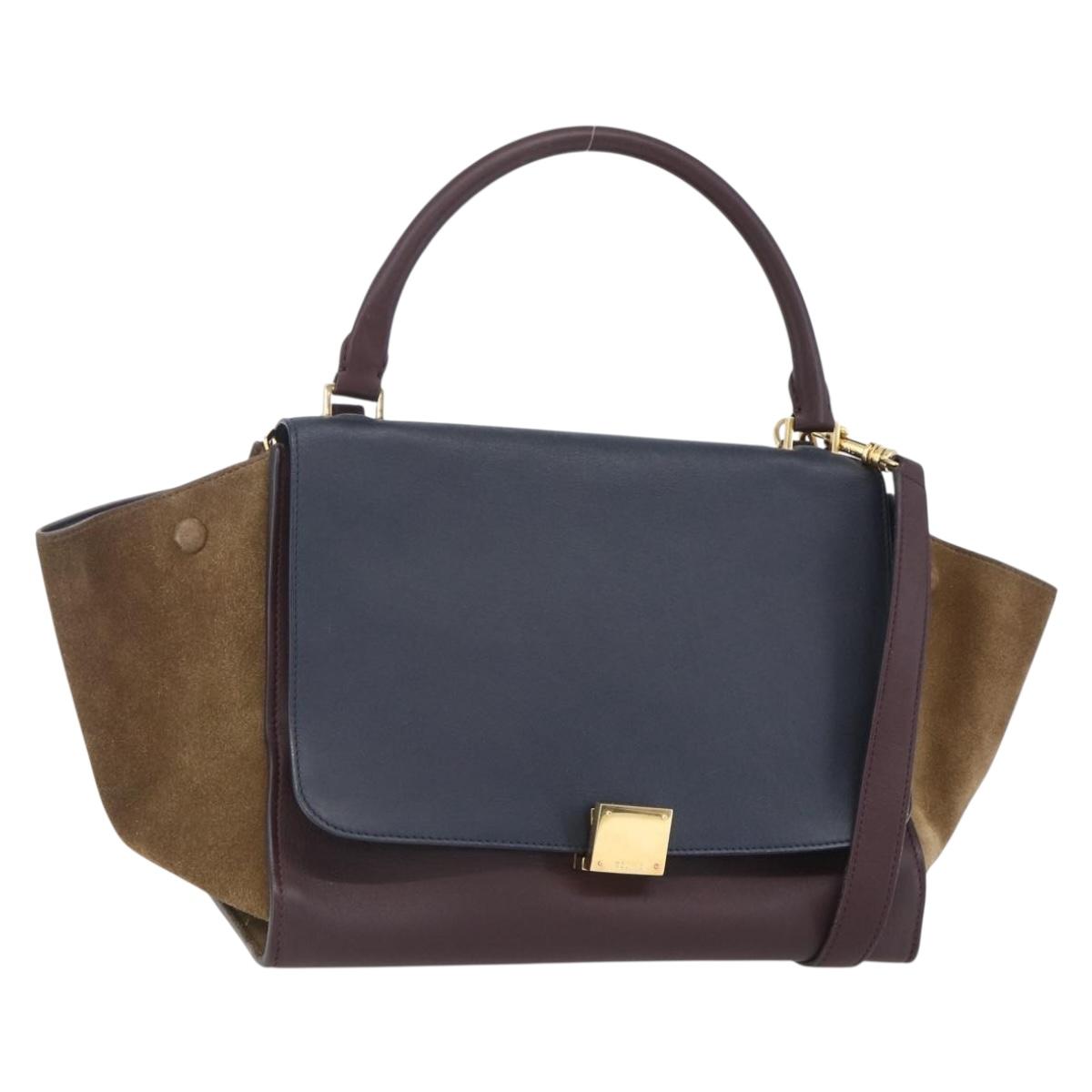 Celine Tricolor Trapeze Bag Leather, MULTICOLOUR, LEATHER, Handbag