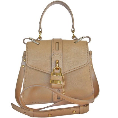 Chloé Aby, Beige, Leather, handbag