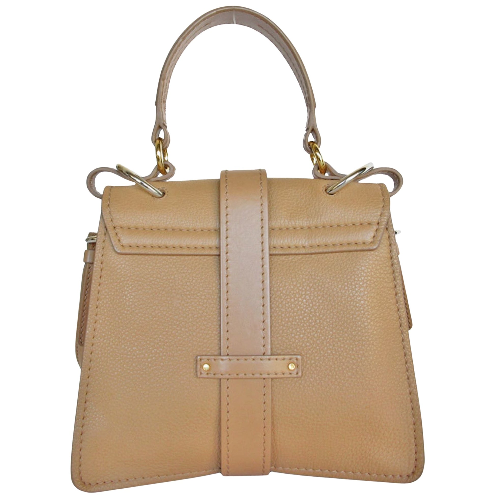 Chloé Aby, Beige, Leather, handbag