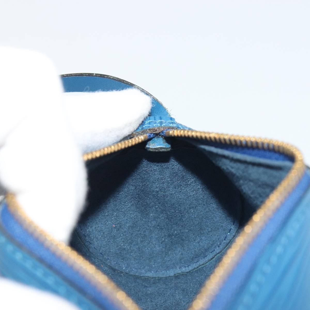 Louis Vuitton Soufflot Pochette Epi Leather, Blue, Leather, Clutch