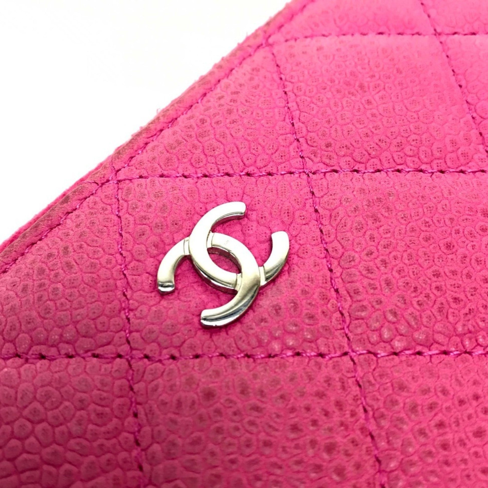 Chanel, Pink, Leather, wallet
