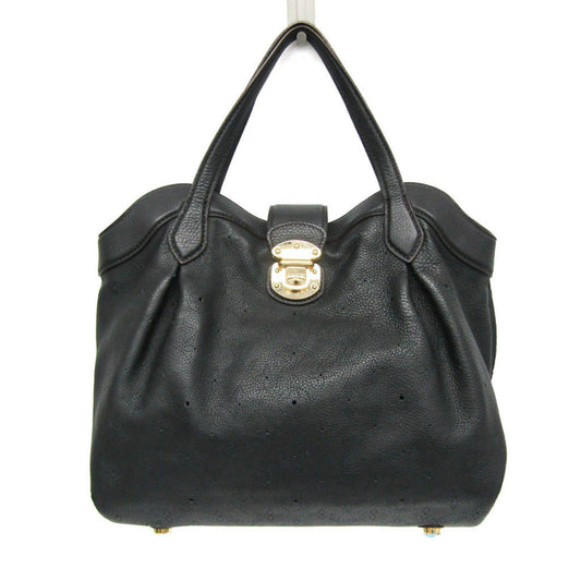 Louis Vuitton Mahina, Black, Leather, handbag