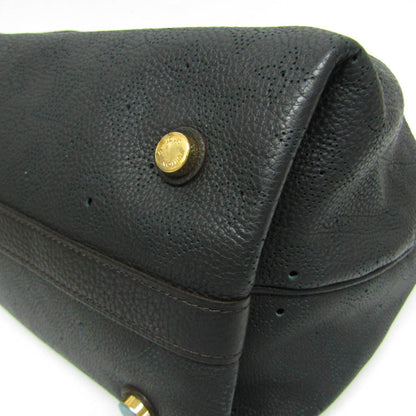 Louis Vuitton Mahina, Black, Leather, handbag