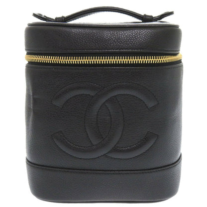 Chanel Vanity, Black, Leather, clutch