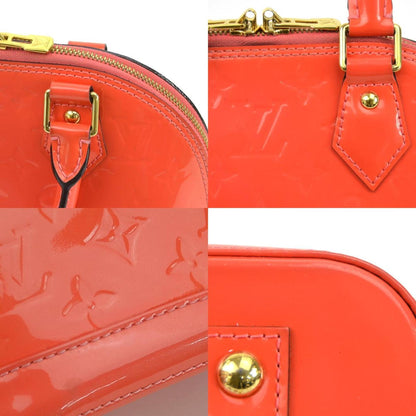 Louis Vuitton Alma Handbag Monogram Vernis, ORANGE, PATENT_LEATHER, Handbag