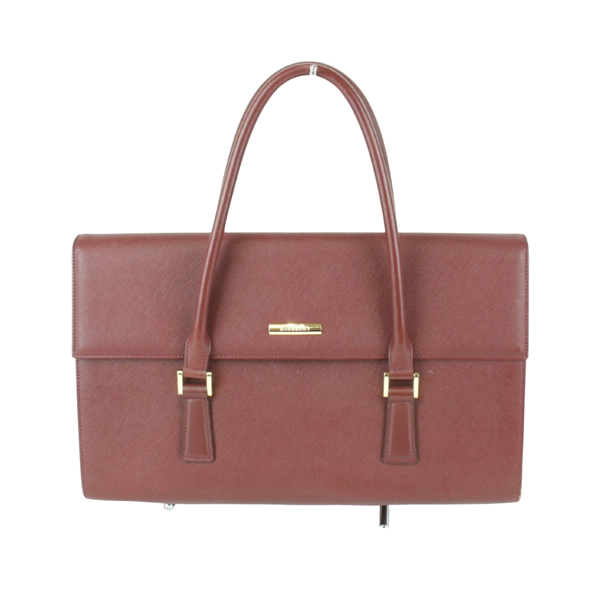 Burberry, Burgundy, Leather, handbag