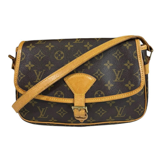 Louis Vuitton Sologne, Brown, Canvas, shoulder