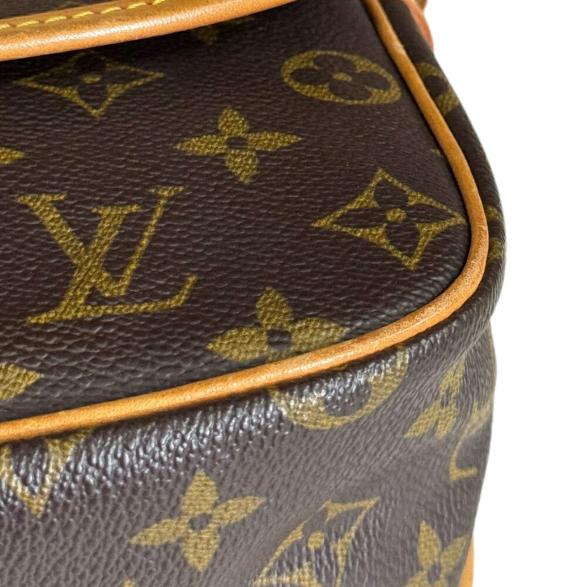 Louis Vuitton Sologne, Brown, Canvas, shoulder