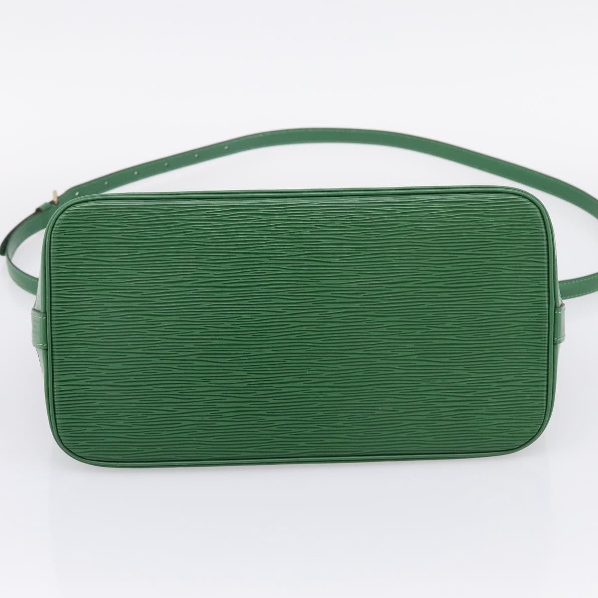 Louis Vuitton Alma Epi Leather, Green, Leather, Handbag