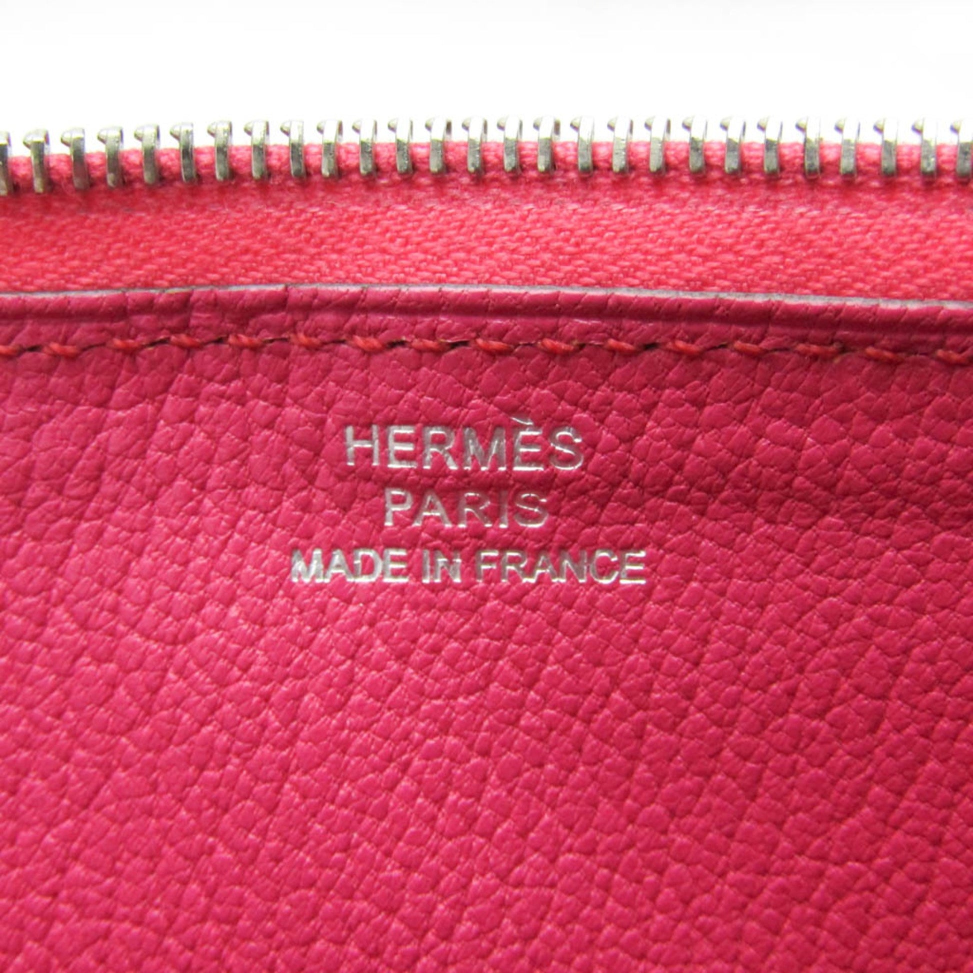Hermès Azap, Pink, Leather, wallet
