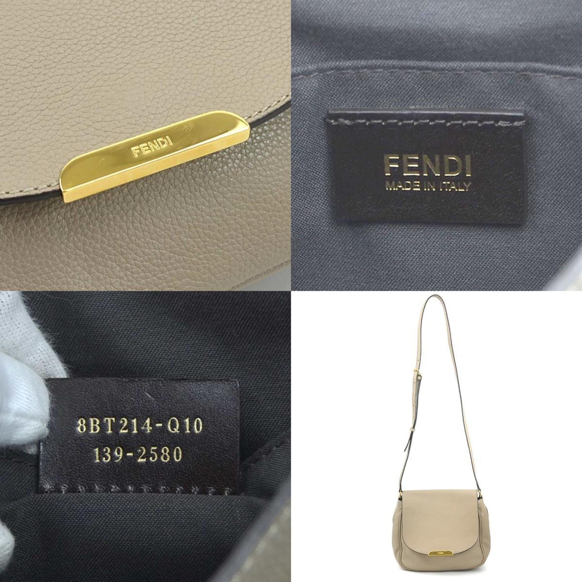 Fendi, Beige, Leather, shoulder