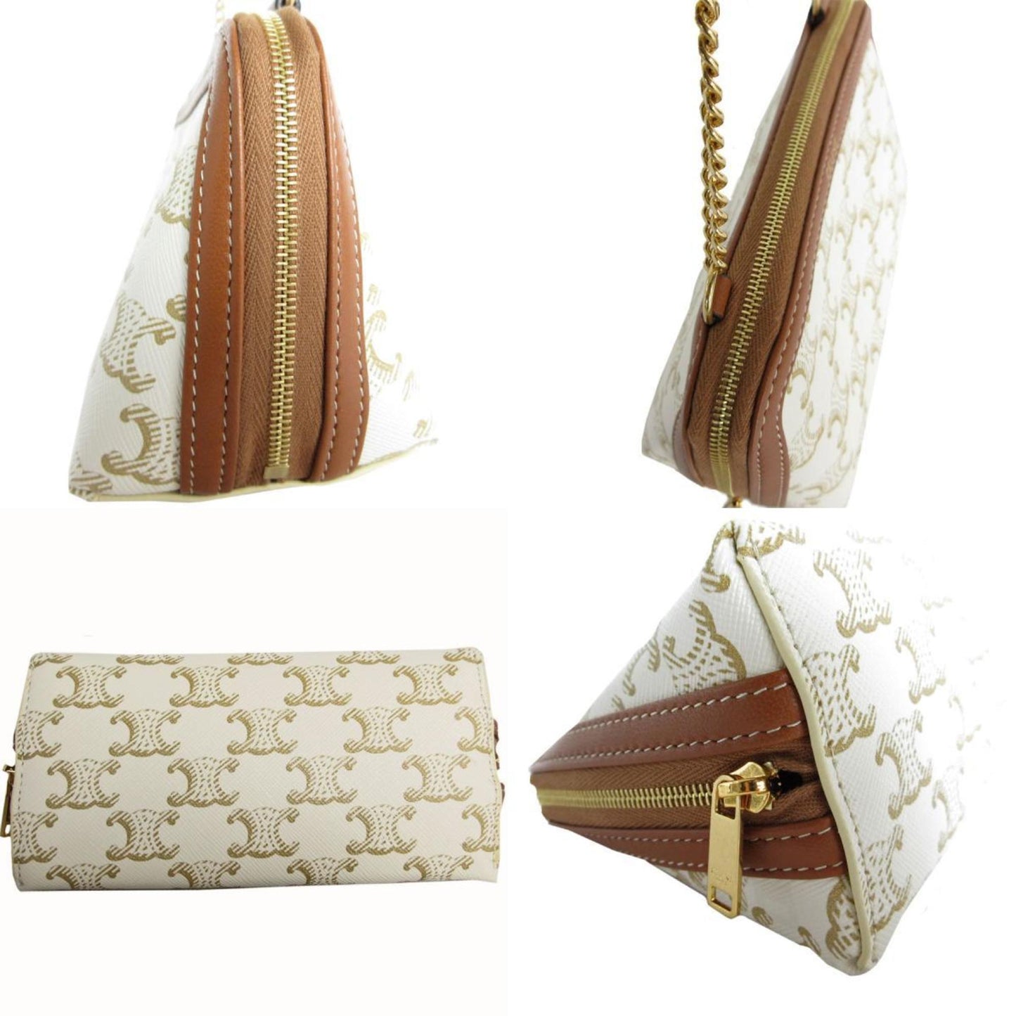Céline Triomphe, White, Canvas, shoulder