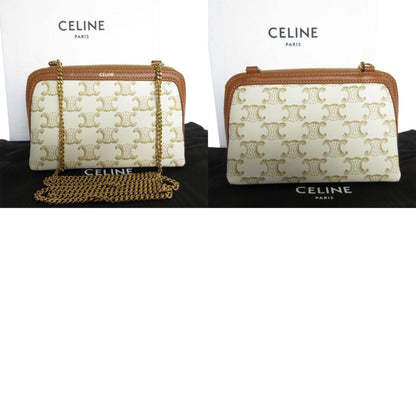 Céline Triomphe, White, Canvas, shoulder