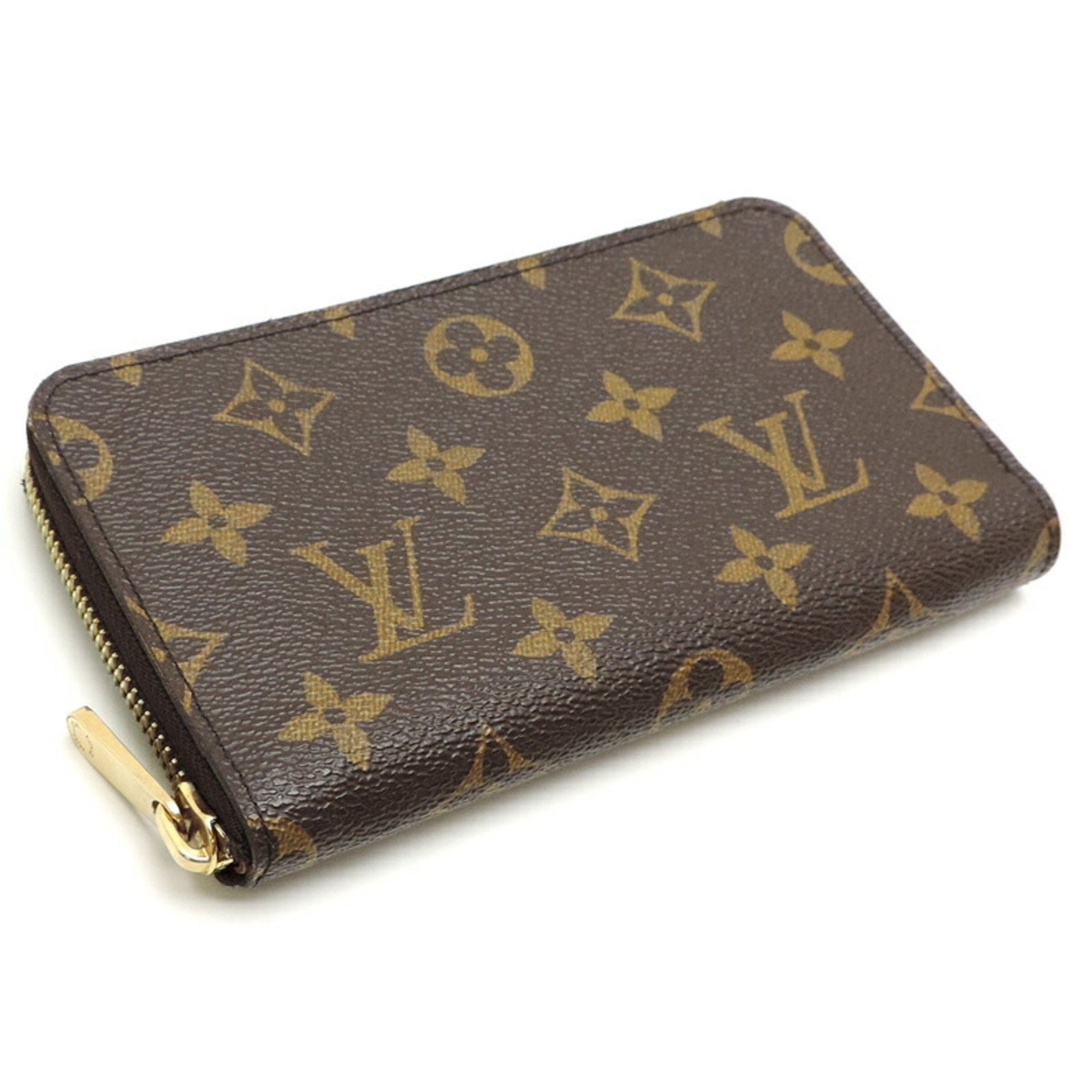 Louis Vuitton Zippy, Brown, Canvas, wallet