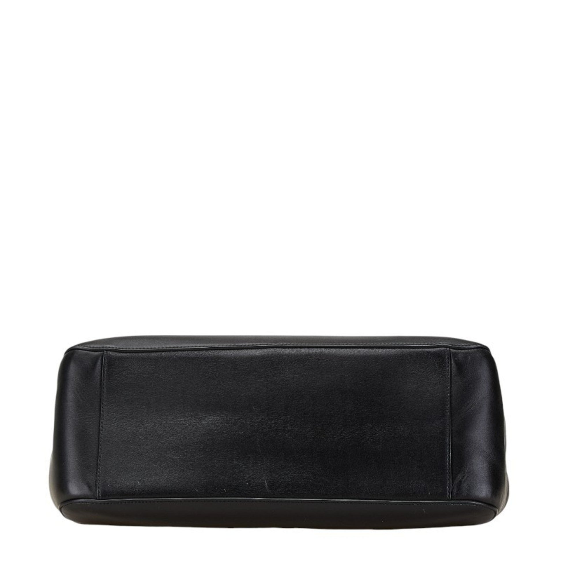 Salvatore Ferragamo Gancini, Black, Leather, tote