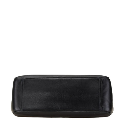 Salvatore Ferragamo Gancini, Black, Leather, tote