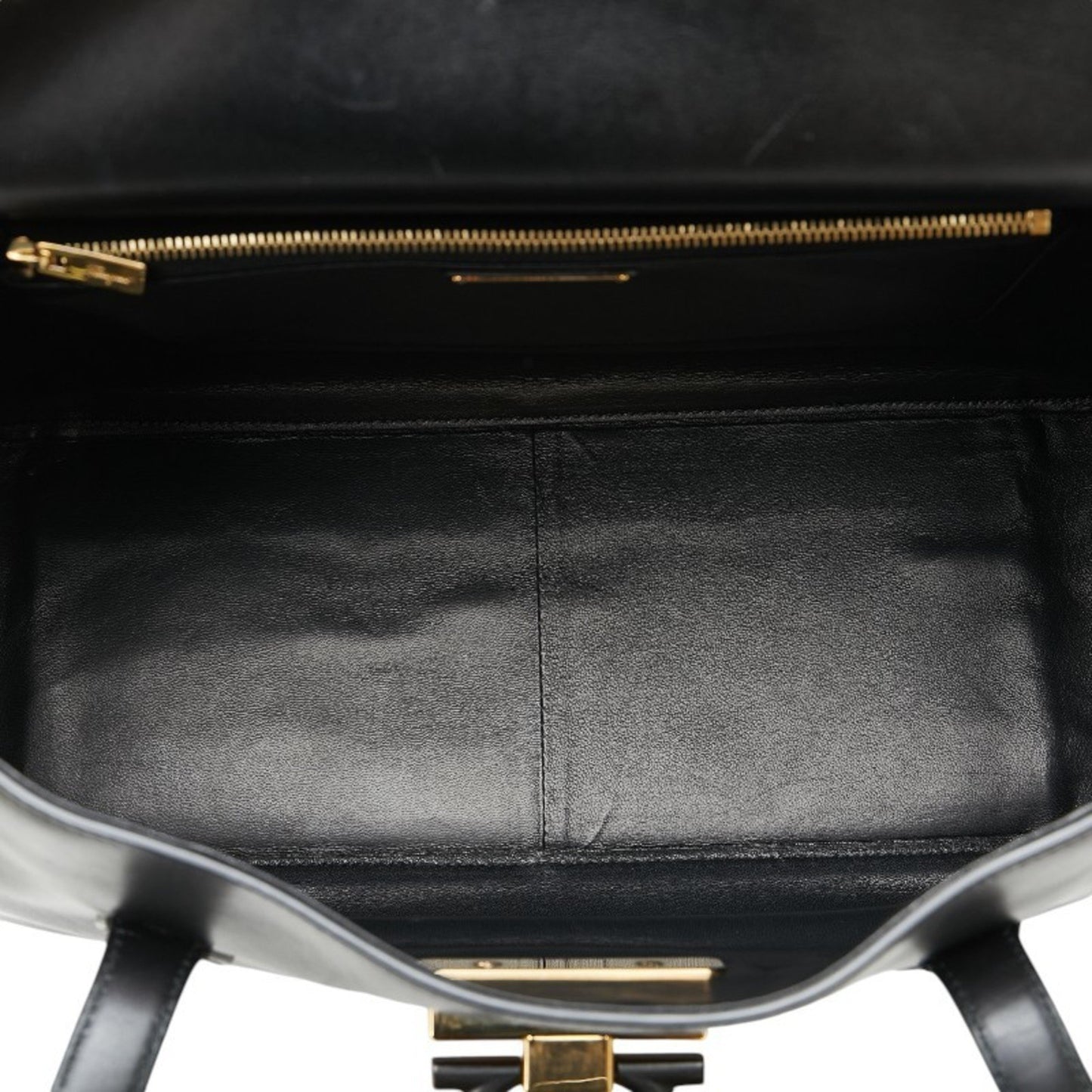 Salvatore Ferragamo Gancini, Black, Leather, tote
