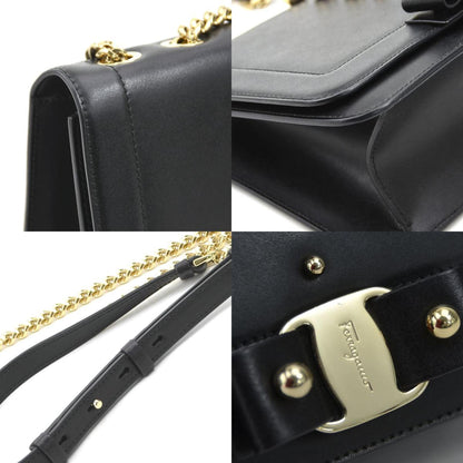 Salvatore Ferragamo Vara, Black, Leather, shoulder
